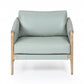 Chakka Contract-Grade Genuine Leather Accent Chair - Blue