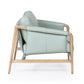 Chakka Contract-Grade Genuine Leather Accent Chair - Blue