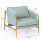 Chakka Contract-Grade Genuine Leather Accent Chair - Blue