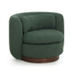 Nura Contract-Grade Chenille Swivel Accent Chair - Forest Green
