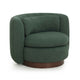 Nura Contract-Grade Chenille Swivel Accent Chair - Forest Green