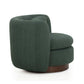 Nura Contract-Grade Chenille Swivel Accent Chair - Forest Green