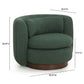 Nura Contract-Grade Chenille Swivel Accent Chair - Forest Green