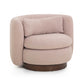 Nura Contract-Grade Chenille Swivel Accent Chair - Pink