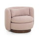 Nura Contract-Grade Chenille Swivel Accent Chair - Pink