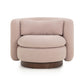 Nura Contract-Grade Chenille Swivel Accent Chair - Pink