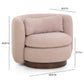 Nura Contract-Grade Chenille Swivel Accent Chair - Pink