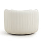 Nura Cream Performance Vegan Mohair Swivel Accent Chair