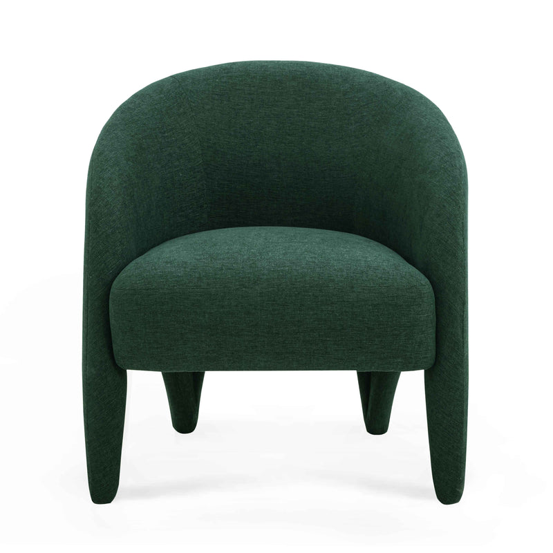 Kris Contract-Grade Chenille Accent Chair - Forest Green