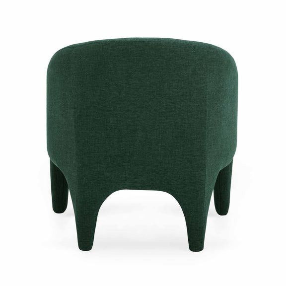 Kris Contract-Grade Chenille Accent Chair - Forest Green