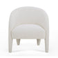 Kris Contract-Grade Chenille Accent Chair - Cream