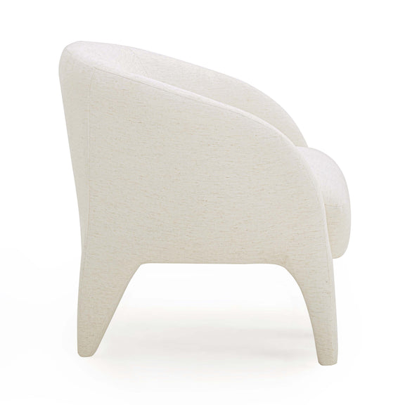 Kris Contract-Grade Chenille Accent Chair - Cream