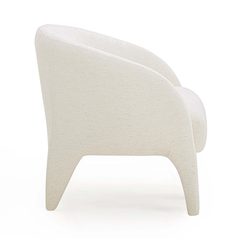 Kris Contract-Grade Chenille Accent Chair - Cream