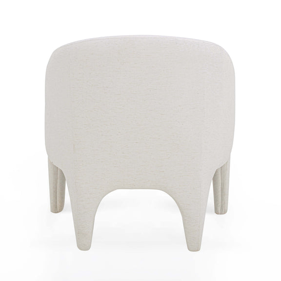 Kris Contract-Grade Chenille Accent Chair - Cream