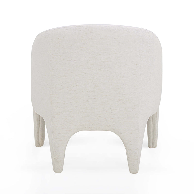 Kris Contract-Grade Chenille Accent Chair - Cream