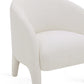 Kris Contract-Grade Chenille Accent Chair - Cream