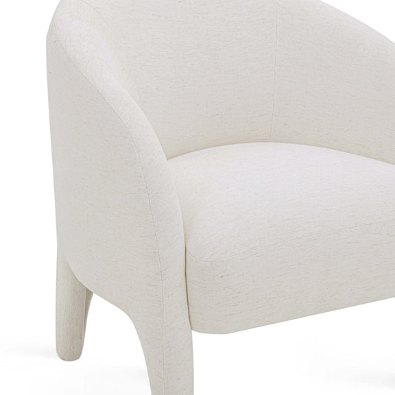 Kris Contract-Grade Chenille Accent Chair - Cream