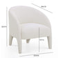 Kris Contract-Grade Chenille Accent Chair - Cream