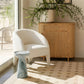 Kris Contract-Grade Chenille Accent Chair - Cream
