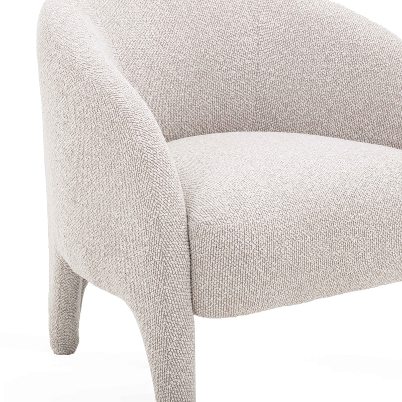 Kris Warm Grey Performance Boucle Accent Chair