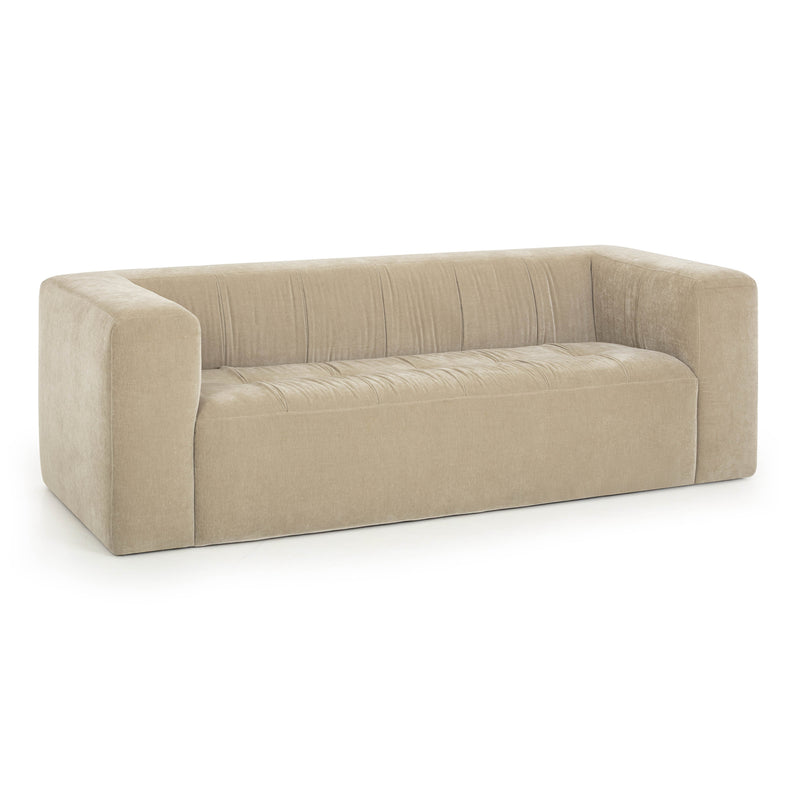 Alder 89" Upcycled Contract-Grade Chenille Sofa - Sand