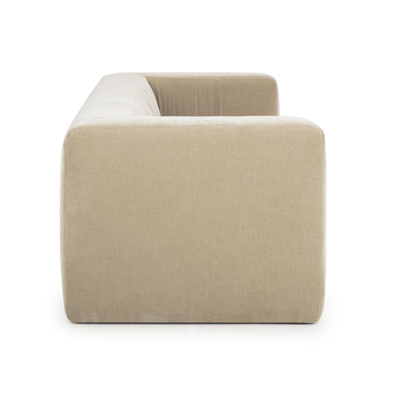 Alder 89" Upcycled Contract-Grade Chenille Sofa - Sand