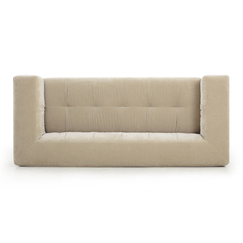 Alder 89" Upcycled Contract-Grade Chenille Sofa - Sand