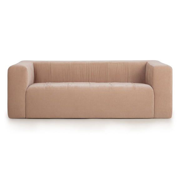 Alder 89" Upcycled Contract-Grade Chenille Sofa - Peach