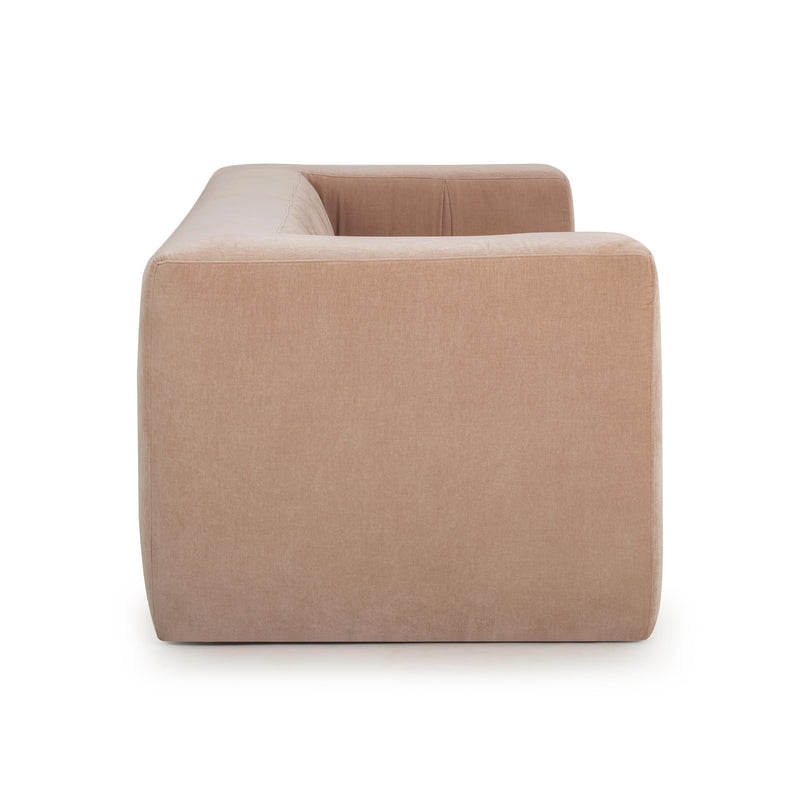 Alder 89" Upcycled Contract-Grade Chenille Sofa - Peach