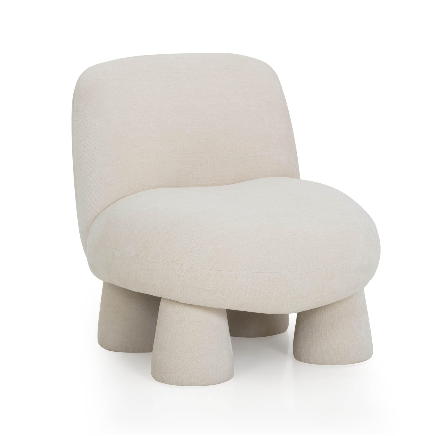 Stomp Upcycled Performance Chenille Accent Chair - Cream