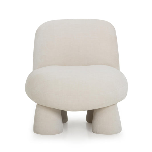 Stomp Upcycled Performance Chenille Accent Chair - Cream