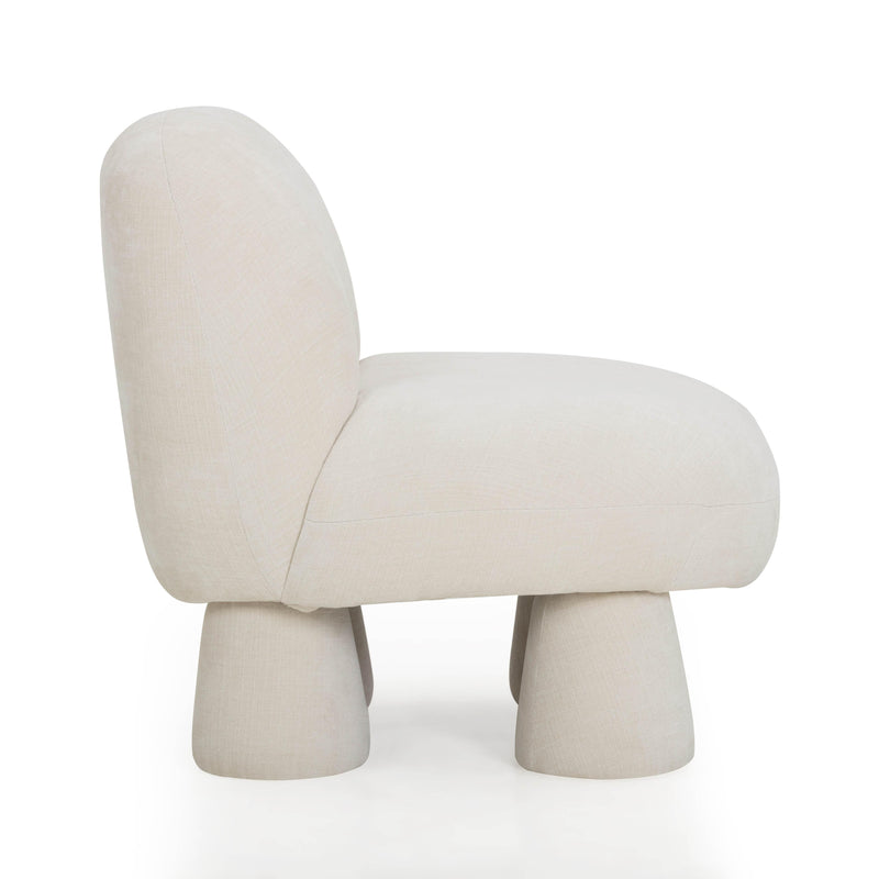 Stomp Upcycled Performance Chenille Accent Chair - Cream