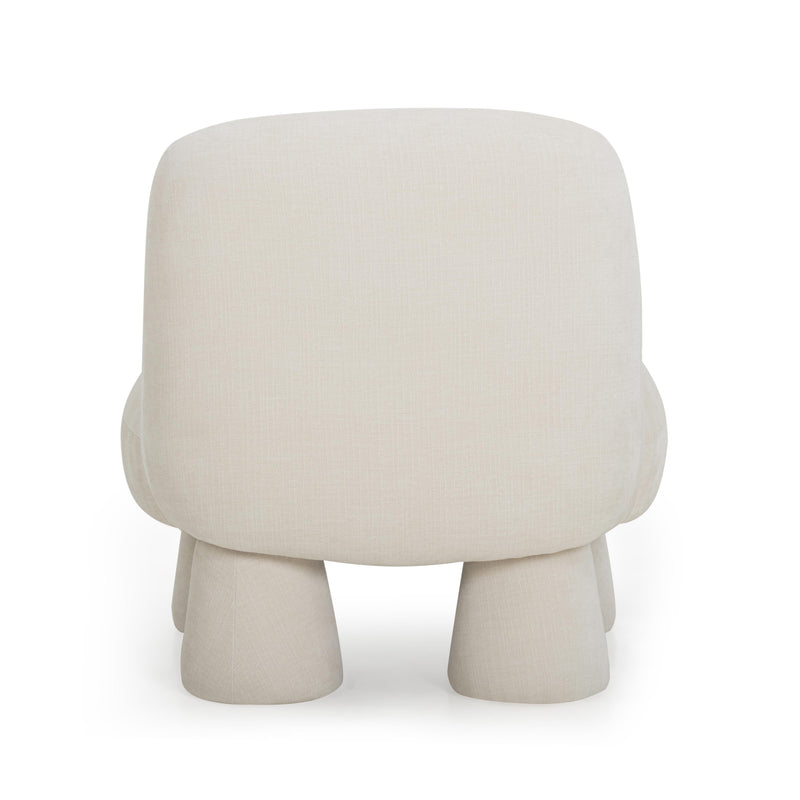 Stomp Upcycled Performance Chenille Accent Chair - Cream