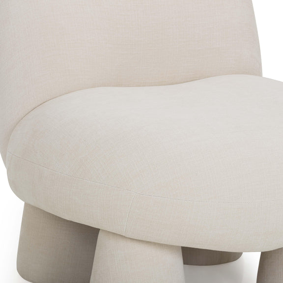 Stomp Upcycled Performance Chenille Accent Chair - Cream