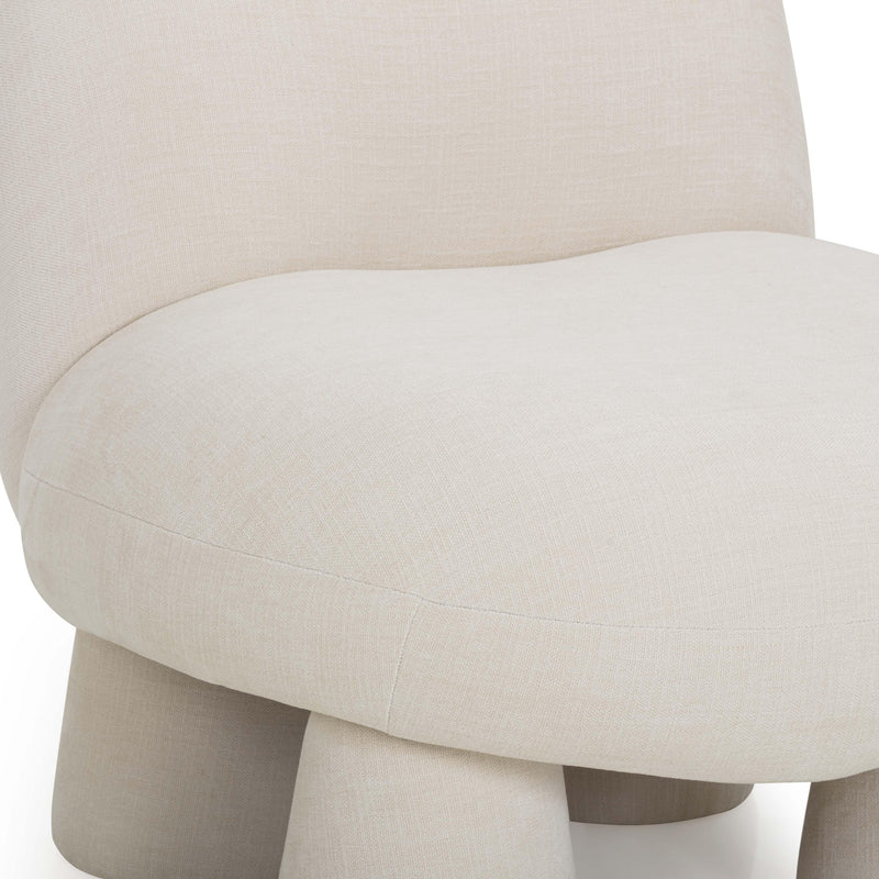 Stomp Upcycled Performance Chenille Accent Chair - Cream