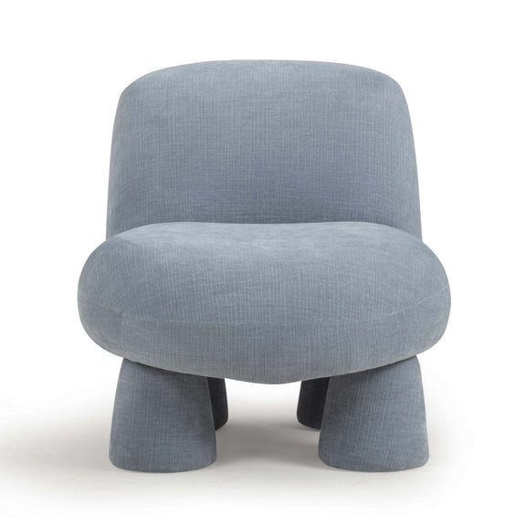 Stomp Upcycled Performance Chenille Accent Chair - Blue