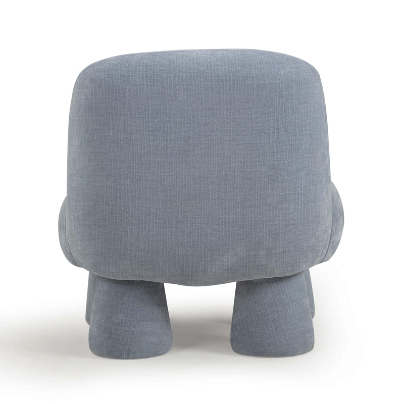 Stomp Upcycled Performance Chenille Accent Chair - Blue