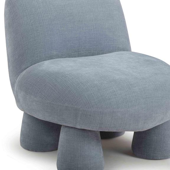 Stomp Upcycled Performance Chenille Accent Chair - Blue