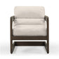 Palma Contract-Grade Textured Weave Fabric Accent Chair - Cream