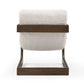 Palma Contract-Grade Textured Weave Fabric Accent Chair - Cream