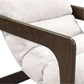 Palma Contract-Grade Textured Weave Fabric Accent Chair - Cream