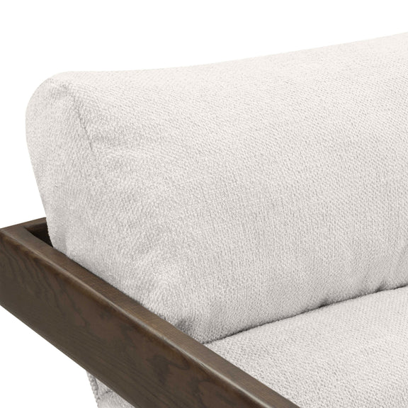 Palma Contract-Grade Textured Weave Fabric Accent Chair - Cream