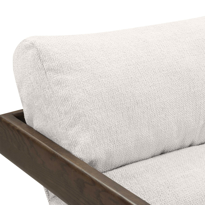 Palma Contract-Grade Textured Weave Fabric Accent Chair - Cream