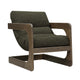 Palma Contract-Grade Textured Weave Fabric Accent Chair - Forest Green