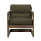 Palma Contract-Grade Textured Weave Fabric Accent Chair - Forest Green