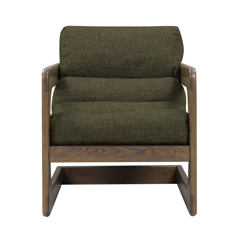 Palma Contract-Grade Textured Weave Fabric Accent Chair - Forest Green