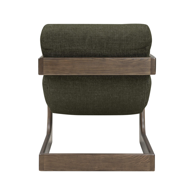 Palma Contract-Grade Textured Weave Fabric Accent Chair - Forest Green