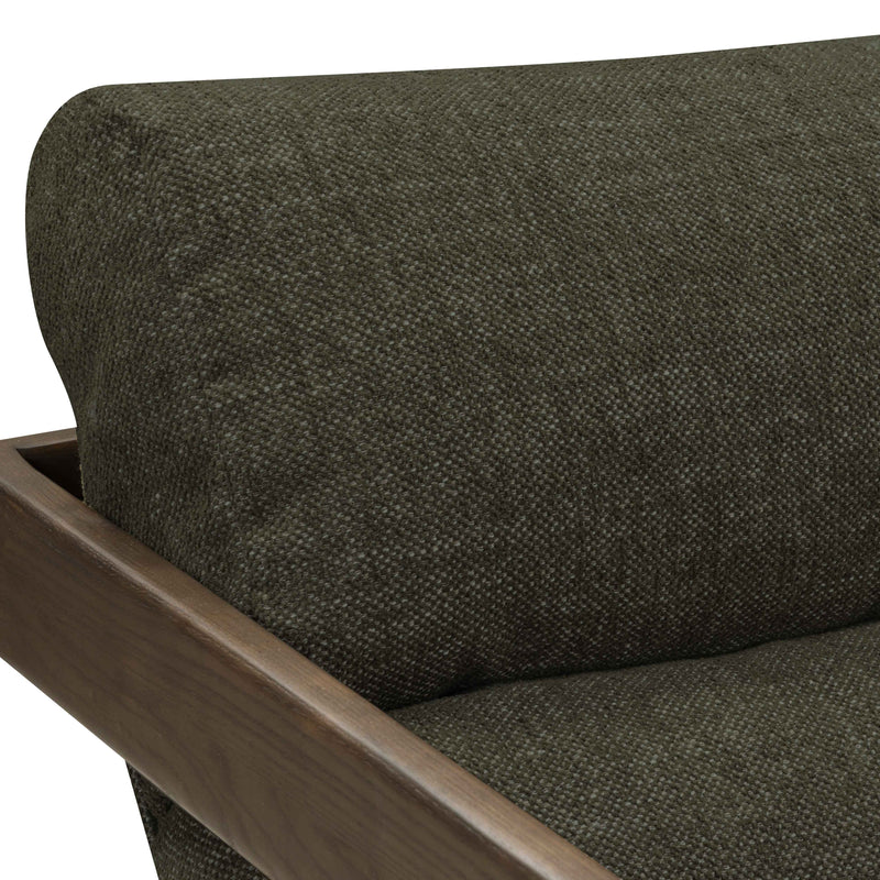 Palma Contract-Grade Textured Weave Fabric Accent Chair - Forest Green