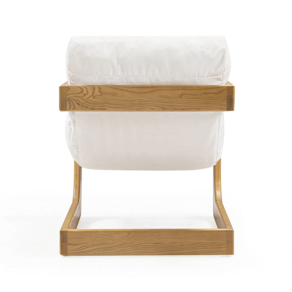 Palma Upcycled Performance Fabric Accent Chair - Cream