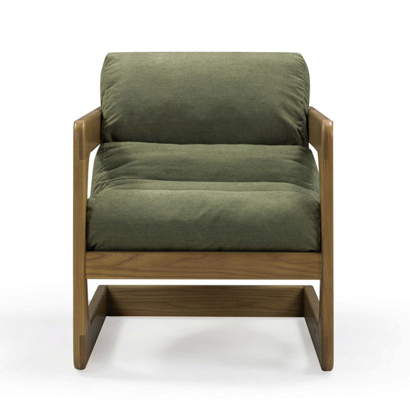 Palma Upcycled Performance Fabric Accent Chair - Green